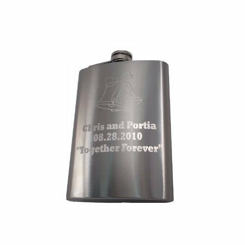 Engraved 8oz Stainless Steel Flask - Personalized