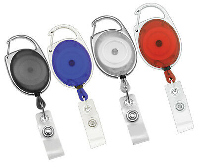 10 Carabiner Retractable Id Badge Holder - Free Shipping