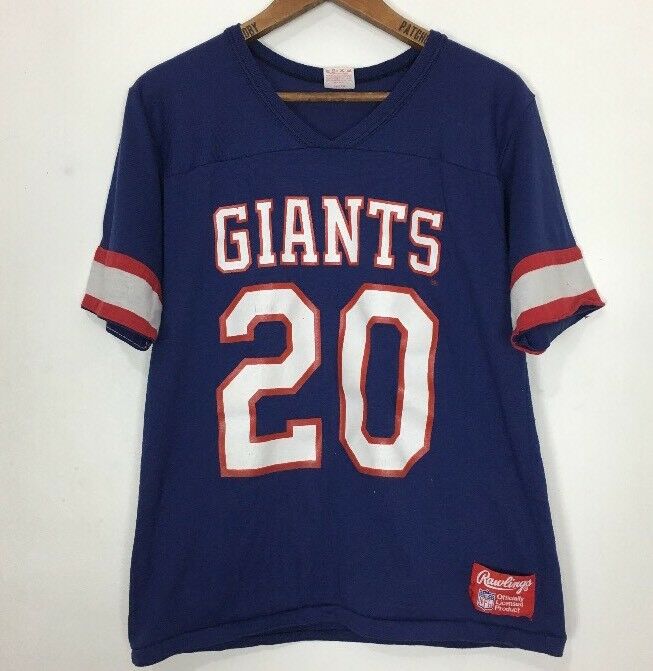 Vtg New York Giants Jersey 1980s Rawlings Football T-shirt Nfl Number 20