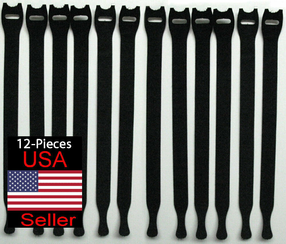 Velcro Brand One-wrap Thin Ties Cable Cord Organizer Reusable Straps - 12 Pcs.
