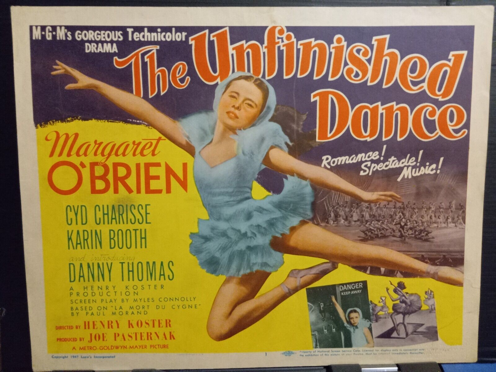 Title Card 1947 Unfinished Dance Margaret O'brien Flying Cyd Charisse Ballet Mgm