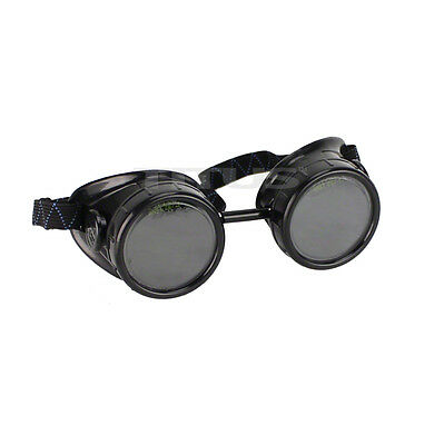 Black  Welder's Welding Goggles Glasses Lens Steampunk New Industrial Osha Ansi