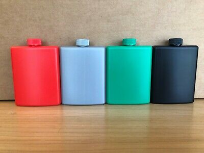 4 Pack - Multi Color - Plastic Alcohol Flask - Free Shipping