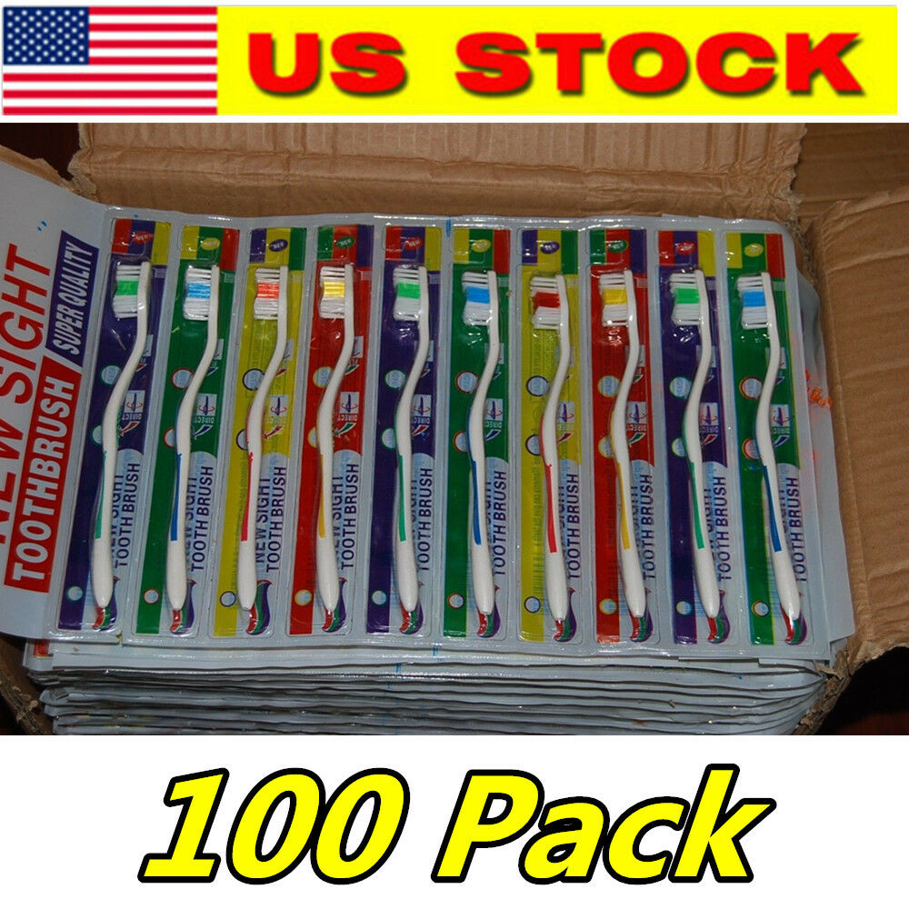Lot Of 100pc Classic Toothbrush Medium Soft Toothbrushes Wholesale Free Shipping