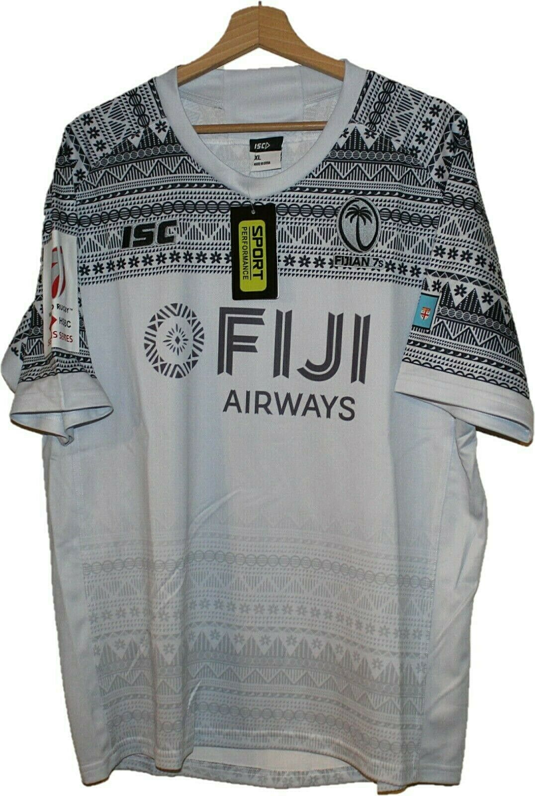 Brand New Fiji Fijian 7's Rugby Jersey Shirt Tricot Size Xl Isc Maglia Camiseta