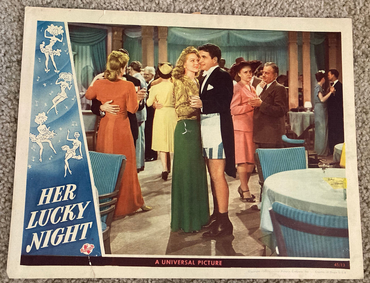 Her Lucky Night (1945) Universal Musical Noah Beery, Jr., Martha Driscoll Lc