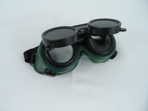 New Welding Cutting Welders Safety Goggles Glasses Flip Up Dark Green Lenses