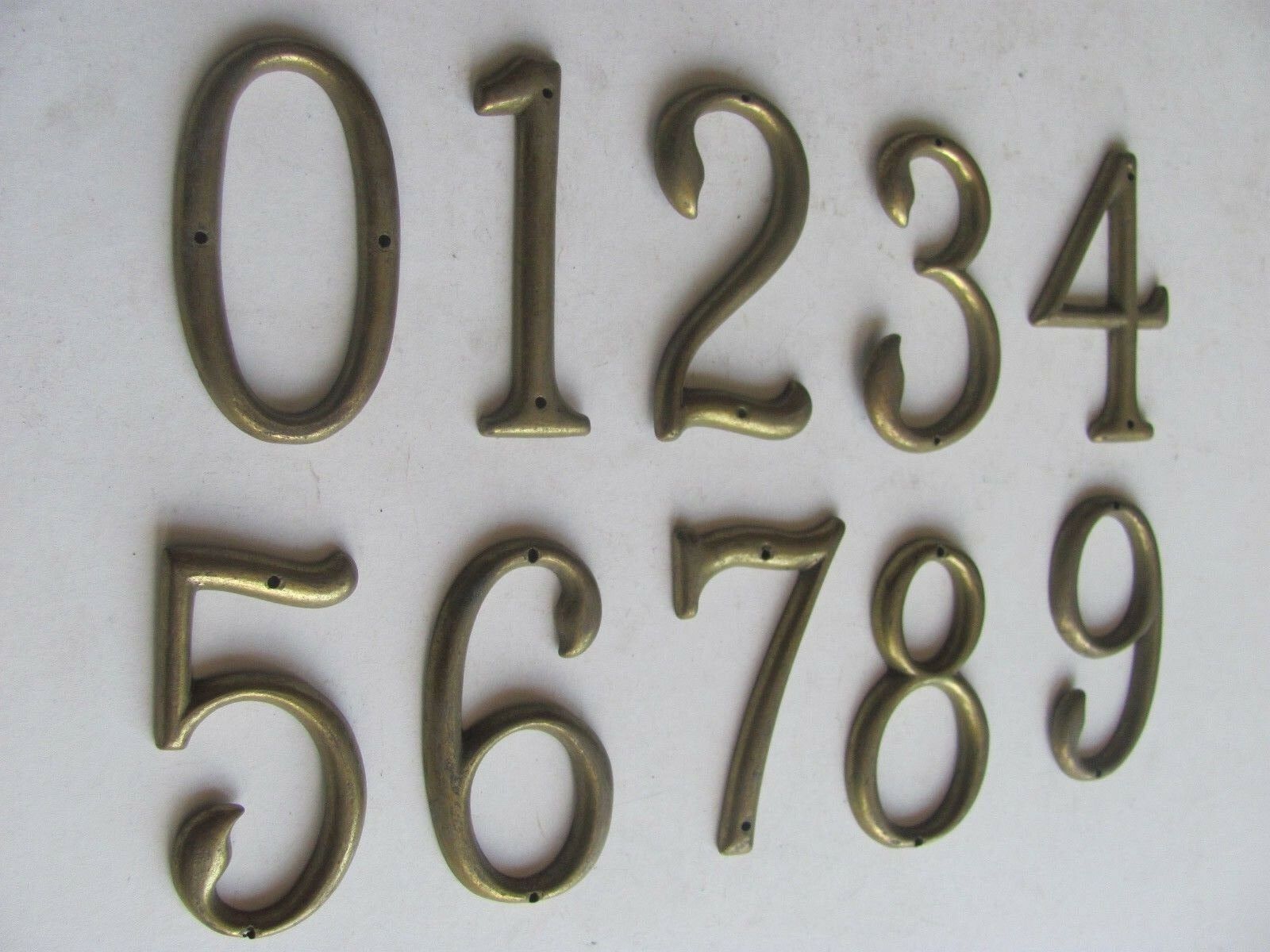 One Antique Vintage Solid Brass House Number Make Your Own Set - Many Available!