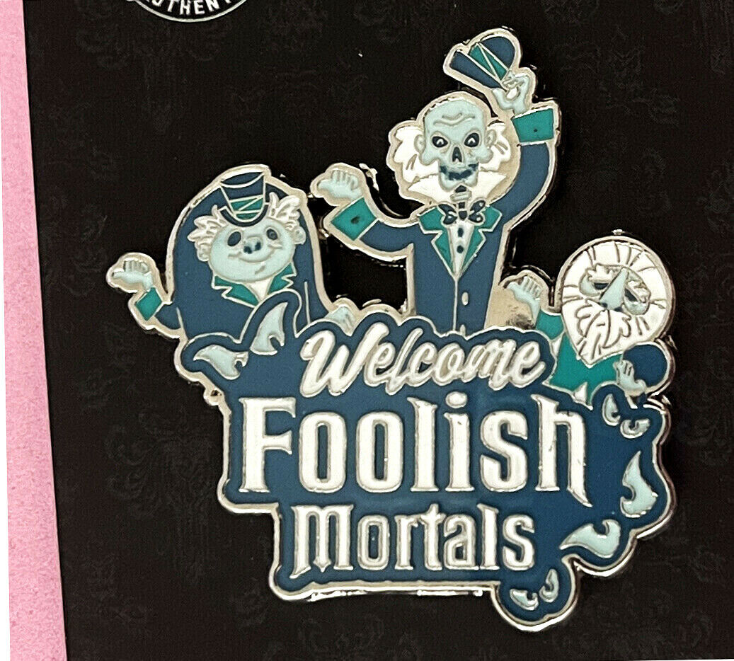 Disney Collector Pin Haunted Mansion Welcome Foolish Mortals Hitchhiking Ghosts